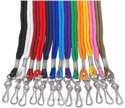 25-Pack Round Neck Lanyards Set