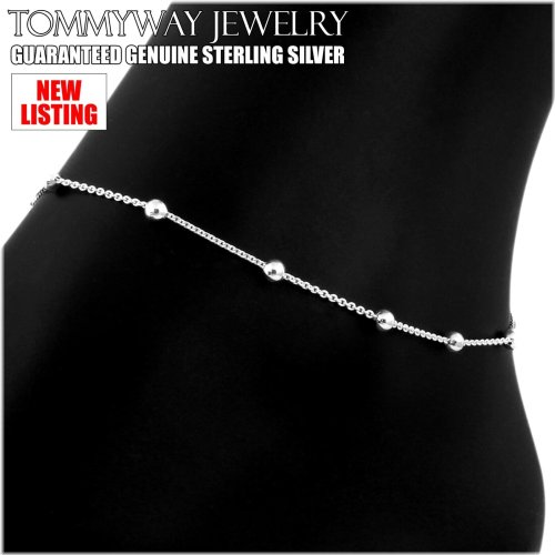 Silver Bead Anklet