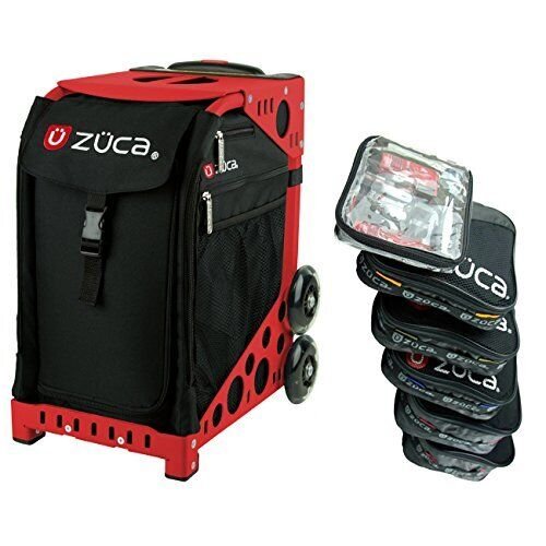 Raven Pack: Zuca Insert Bag with Red Frame and Packing Pouch Set for Ice Skating Gear