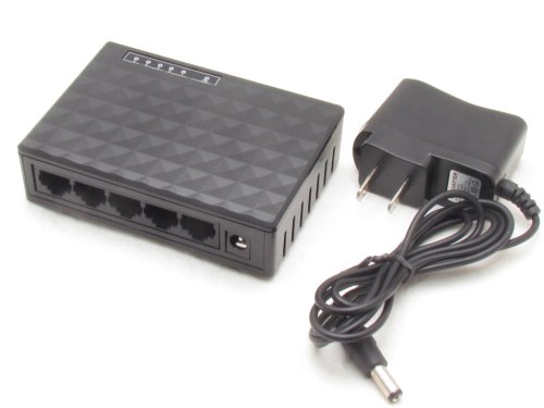 SwiftLink 5-Port Ethernet Hub for Desktop Connectivity