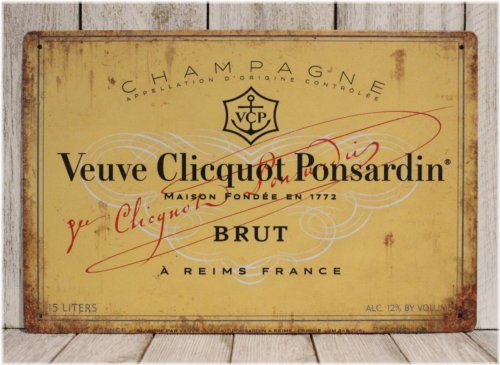 Golden Elegance Metal Sign