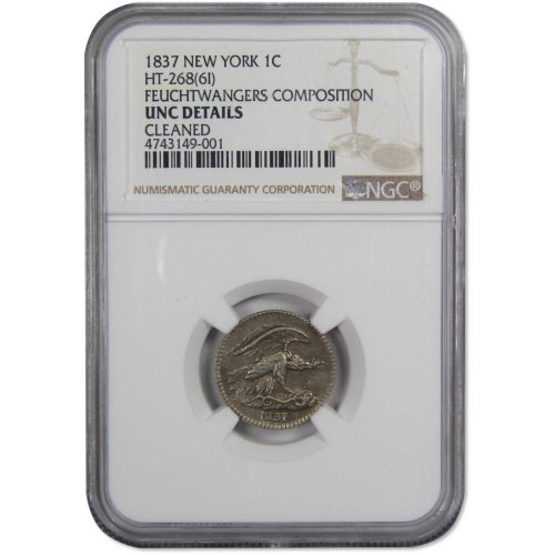 Feuchtwangers New York Token - 1837 UNC