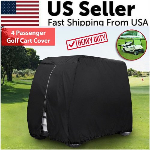 RainShield Golf Cart Cover - Fits 4 Passengers - EZ GO, Club Car, Yamaha Compatible