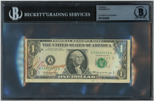 Champion's Signature on Vintage Currency