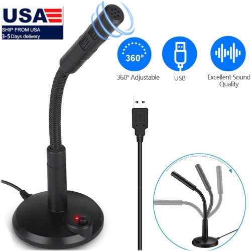 Desktop Pro Mic: USB Condenser Recording Microphone with Stand