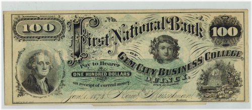 Gem City Business College $100 Note