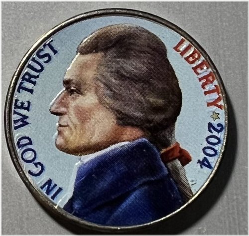 2004 Colorized Obverse Only Nickel