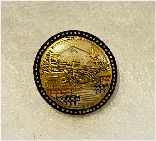Meiji Era Satsuma Ceramic Pagoda Buttons