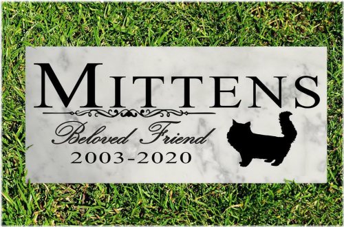 Feline Remembrance Stone - Personalized Outdoor Memorial for Your Beloved Cat