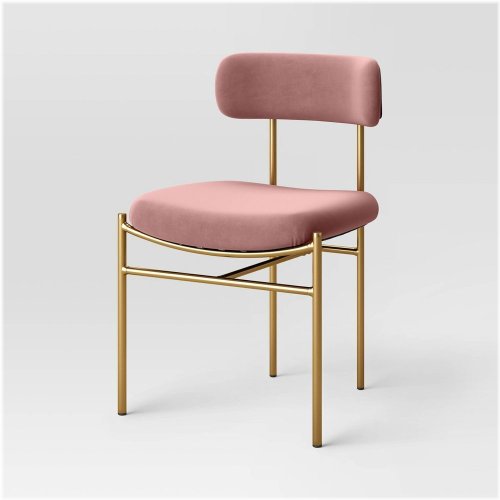 Blush Velvet Orion Luxe Dining Chair