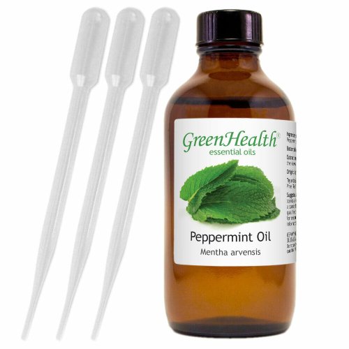 Pure Peppermint Aroma Oil with 3 Complimentary Droppers - 4 oz