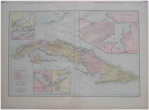 Cuban Railway Routes Map - 1913