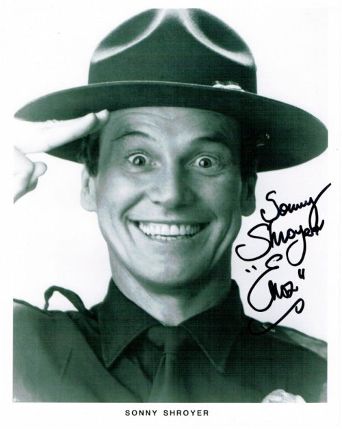 Enos' Signature Moment: Hand-Signed 8x10 Photo by Sonny Shroyer from The Dukes of Hazard