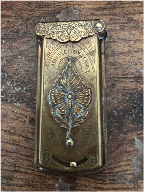 Golden Butterfly Needle Case