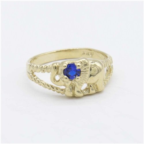 Midnight Elephant Gold Toe Ring