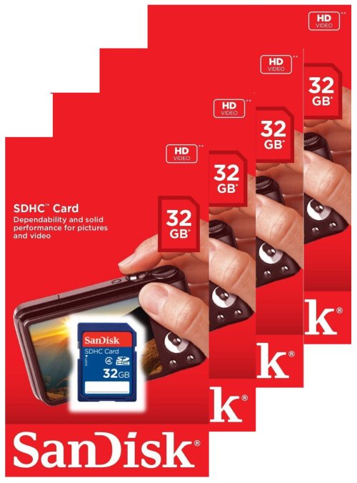 SnapPack Memory Bundle - 4 SanDisk 32GB Flash Cards