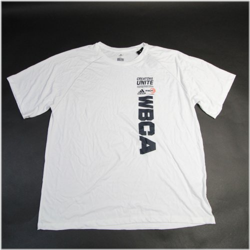 White Basketball Tee by adidas