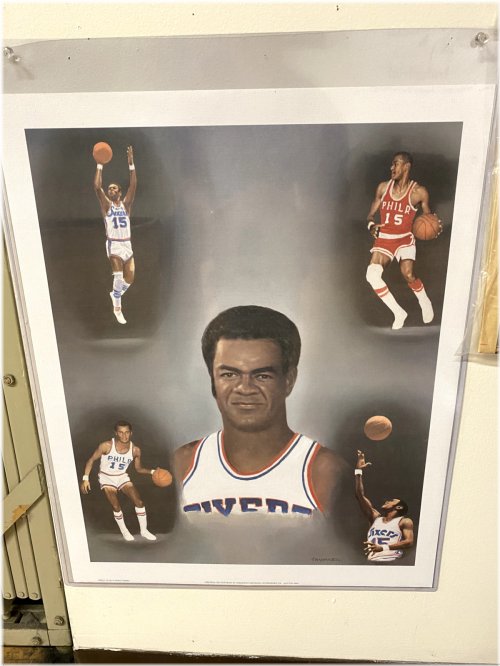 Vintage Hal Greer Philadelphia 76ers Canvas Print by Trumaric