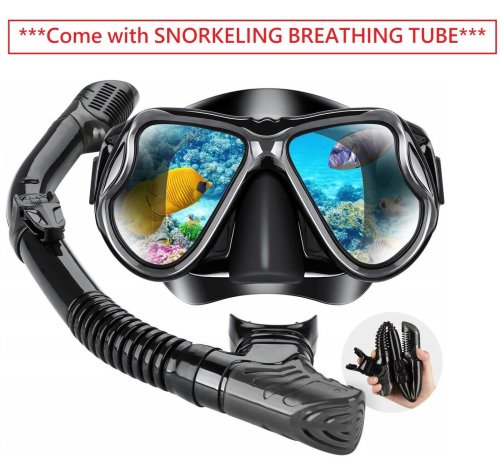 AquaVision Diving Set with Anti-Fog Goggles and Snorkel Tube