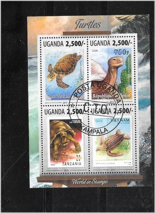 Uganda's Majestic Turtle Stamp