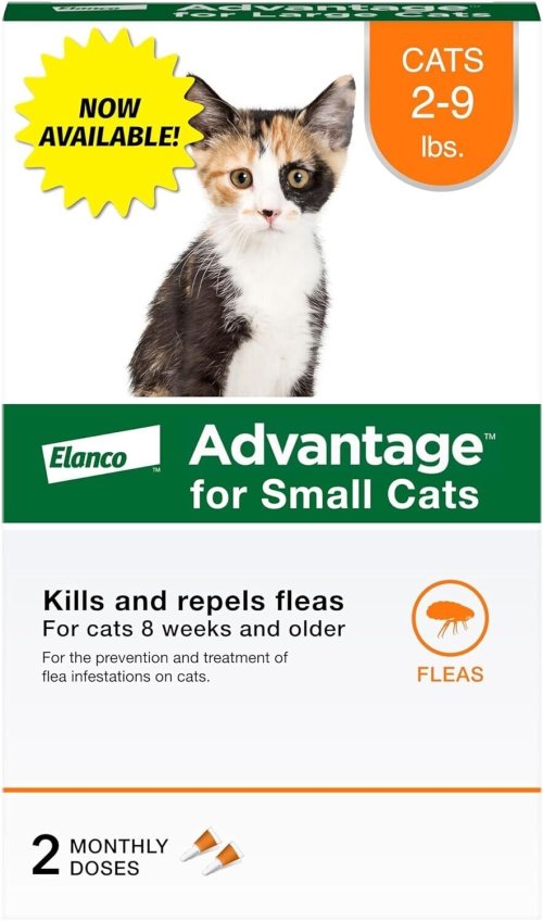 Feline Defense Plus - Small Cat Flea & Tick Prevention, 2-Pack Monthly Treatment