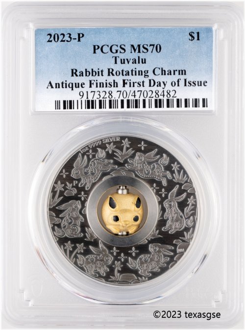 Australian Rabbit Charm Silver Coin