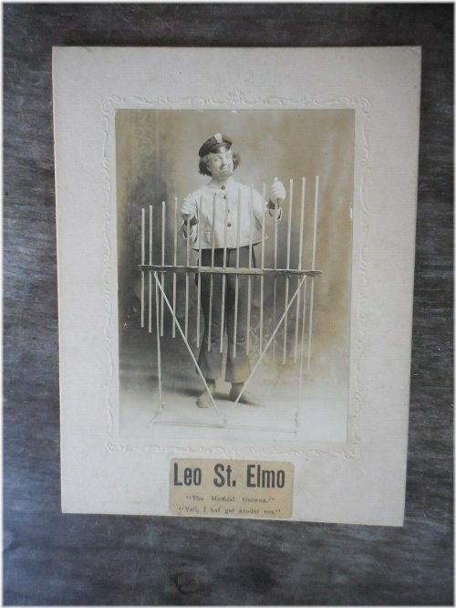 Vintage Vaudeville Portrait: Leo St. Elmo with Concert Chimes