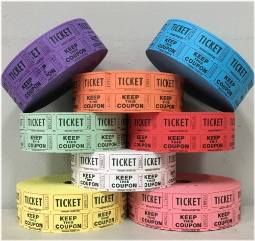 Colorful Raffle Ticket Rolls by Indiana Ticket Company