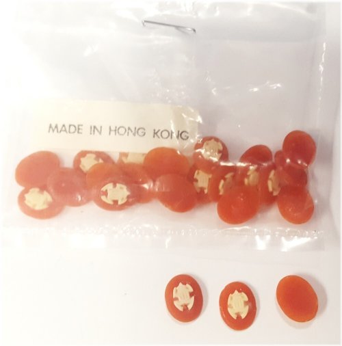 Vintage Carnelian Frog Resin Cameos