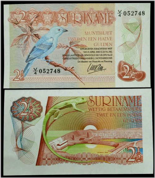 Suriname Exotic Wildlife Banknote Collection