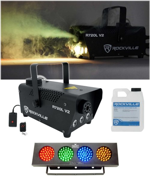 Party Pro Lighting Set with Fog Machine and Colorful LED Lights