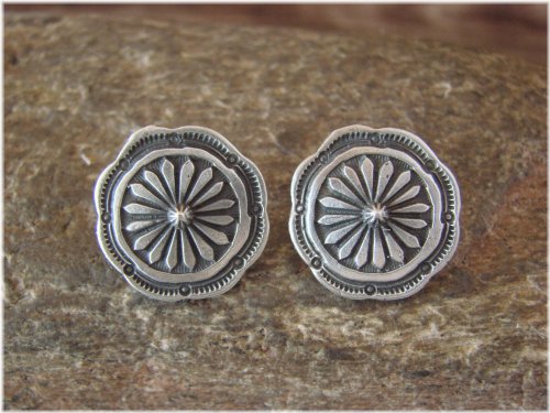 Southwestern Heritage Silver Concho Earrings