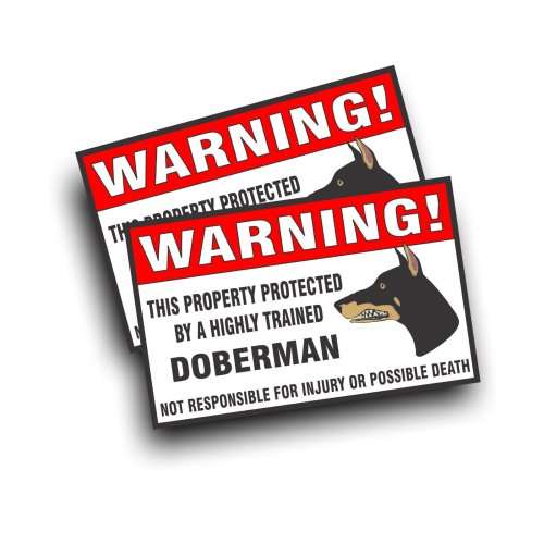 Doberman Alert Decal