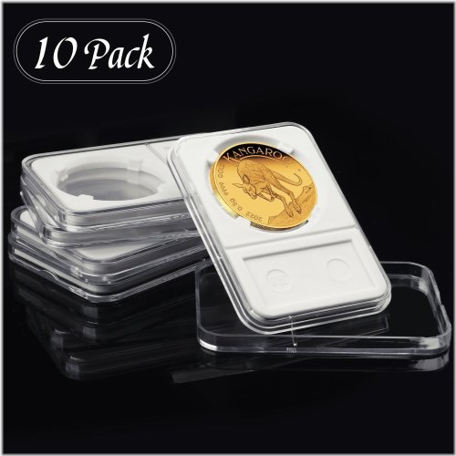 Silver Eagle Coin Storage Display - Set of 10 Holders (40mm)