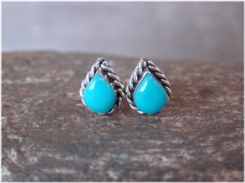 Southwest Turquoise Tear Drop Earrings