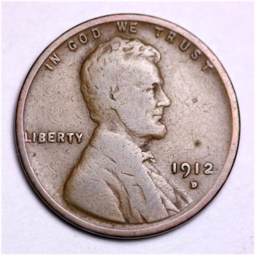 Antique 1912-D Lincoln Wheat Cent Penny