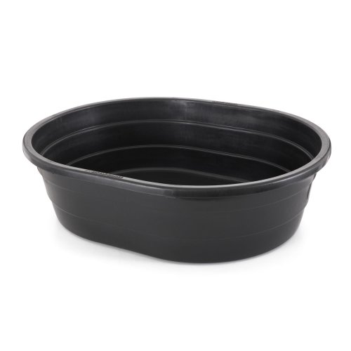 Black Oval Stock Water Tank Trough