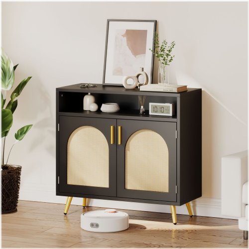 Rattan Buffet Sideboard Cabinet