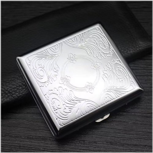 Regal Etchings Double-Sided Metal Cigarette Case