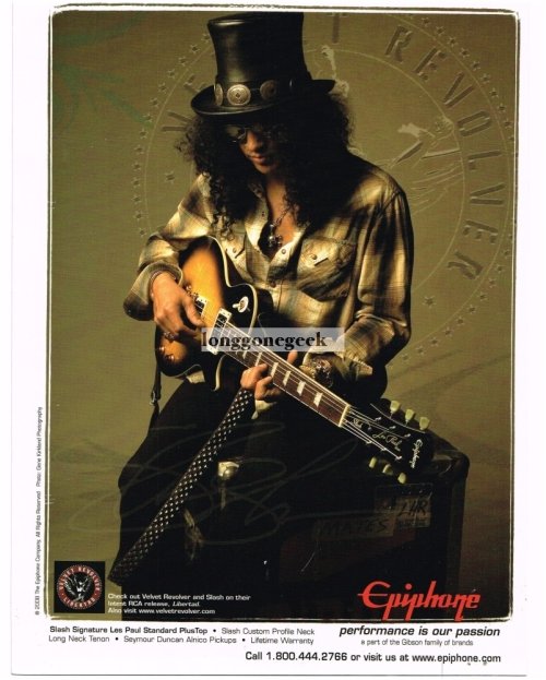 Vintage Epiphone Les Paul Slash Edition Advertisement