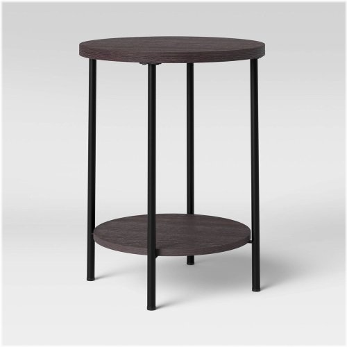 Espresso Round End Table