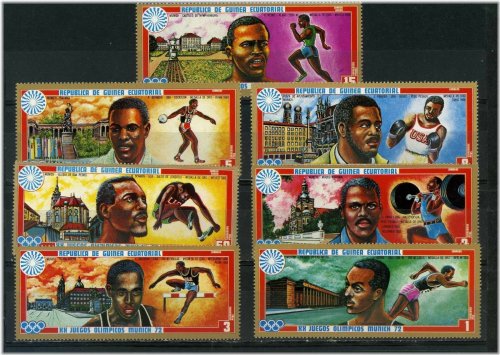 Equatorial Guinea Olympic Gold Medal Stamps Collection