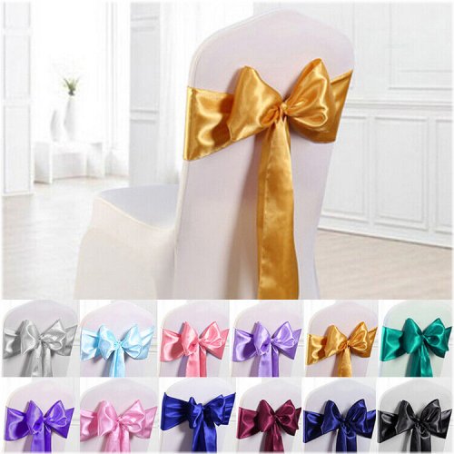 Satin Bow Tie Chair Decorations Set