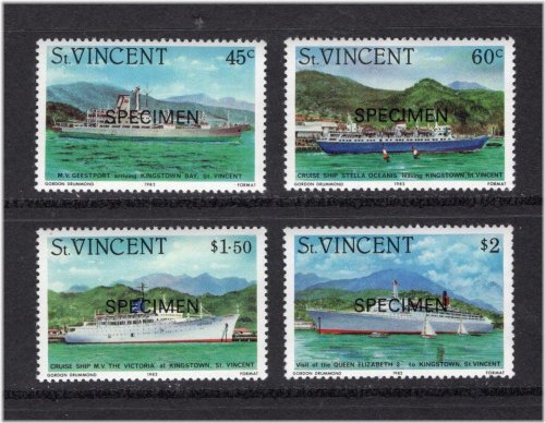 1982 Ships Specimen Set from St. Vincent and Grenadines