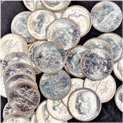 Silver Gem BU 1957P Roosevelt Dime