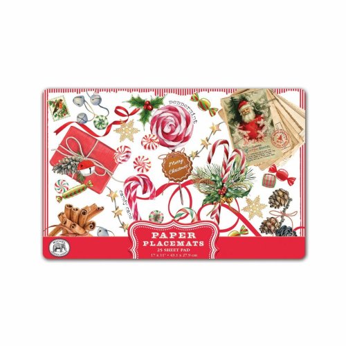 Peppermint Paper Placemats - Set of 25