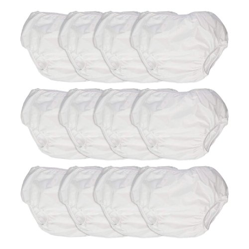 White Nylon Diaper Pants (12 Pack) by Dappi