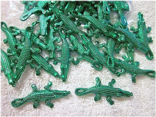 Shiny Green Gator Trinkets - Bulk Crafting Supplies