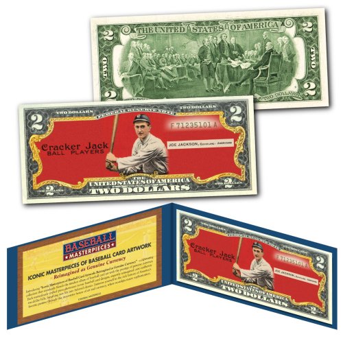 Vintage Baseball Legend $2 U.S. Bill with Iconic Artwork