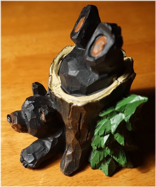 Black Bear Hideaway Figurine